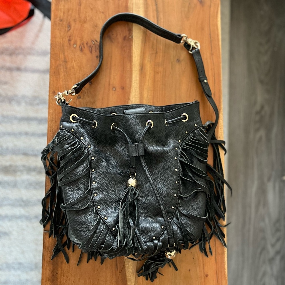 Dolce Vita Fringe Leather Bucket/Backpack